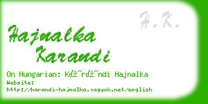 hajnalka karandi business card